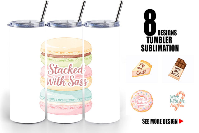 Tumbler Quotes Watercolor Christmas Dessert Drama Sublimation artnoy 