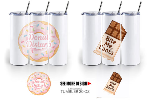 Tumbler Quotes Watercolor Christmas Dessert Drama Sublimation artnoy 