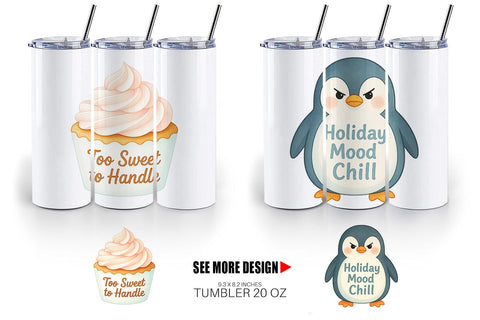 Tumbler Quotes Watercolor Christmas Survival Kit Sublimation artnoy 