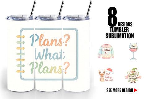 Tumbler Quotes Watercolor Christmas Survival Kit Sublimation artnoy 