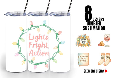 Tumbler Quotes Watercolor Holiday Chaos Essentials Sublimation artnoy 
