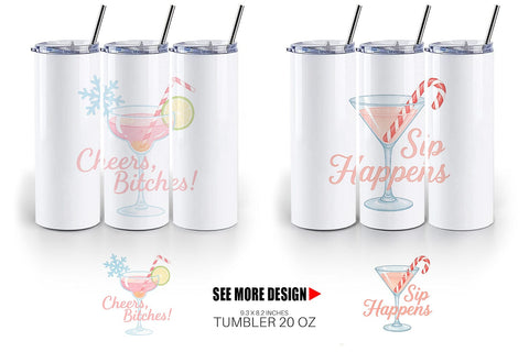 Tumbler Quotes Watercolor Wine and Whine Holidays Sublimation artnoy 