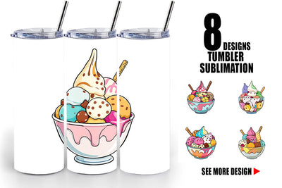 Tumbler Rainbow Ice Cream Sublimation artnoy 