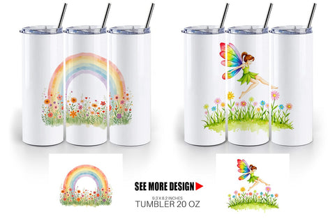 Tumbler Rainbow Meadow Sublimation artnoy 