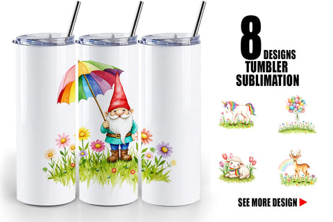 Tumbler Rainbow Meadow Sublimation artnoy 