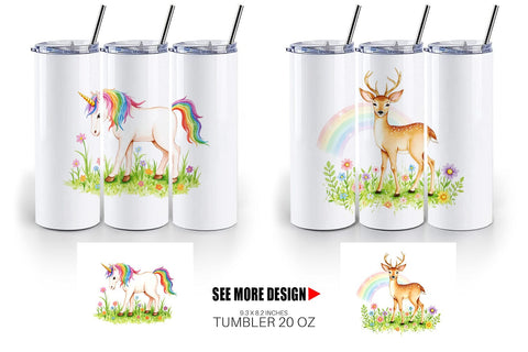 Tumbler Rainbow Meadow Sublimation artnoy 