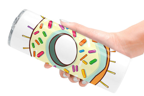 Tumbler Rainbow Sprinkle Donut Sublimation artnoy 