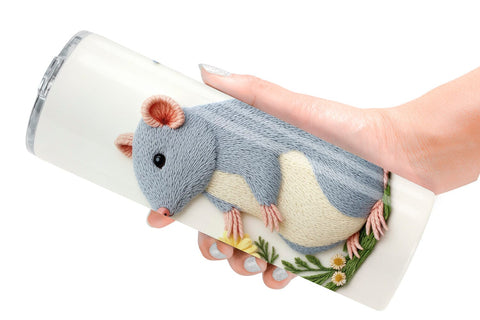 Tumbler Rat Embroidery Sublimation artnoy 