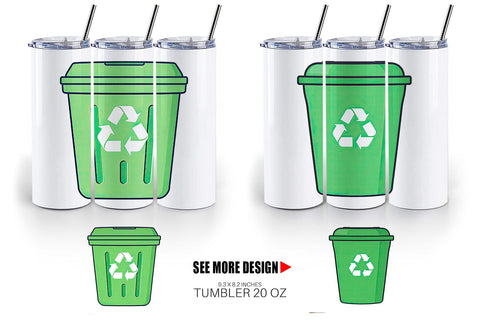 Tumbler Recycling Bin Sublimation artnoy 