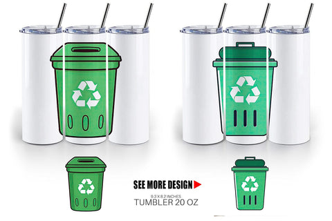 Tumbler Recycling Bin Sublimation artnoy 