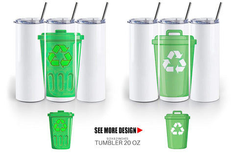Tumbler Recycling Bin Sublimation artnoy 