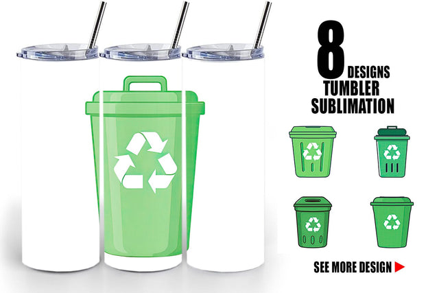 Tumbler Recycling Bin Sublimation artnoy 