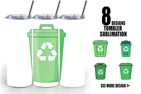 Tumbler Recycling Bin Sublimation artnoy 