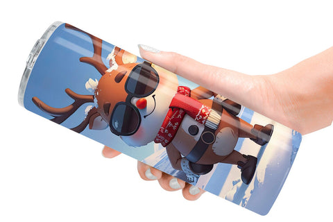 Tumbler Reindeer Christmas Sublimation artnoy 