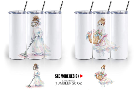 Tumbler Relatable Housework Mom Ghost Sublimation artnoy 