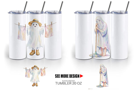 Tumbler Relatable Housework Mom Ghost Sublimation artnoy 