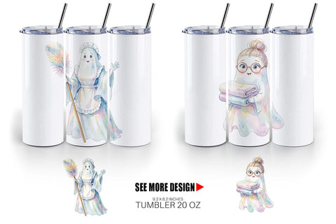 Tumbler Relatable Housework Mom Ghost Sublimation artnoy 