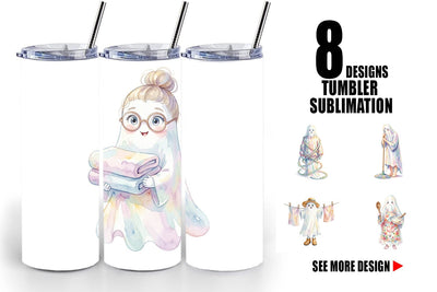 Tumbler Relatable Housework Mom Ghost Sublimation artnoy 