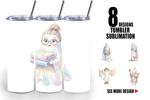 Tumbler Relatable Housework Mom Ghost Sublimation artnoy 