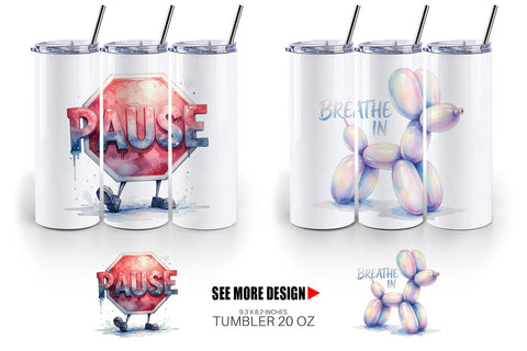 Tumbler Rest Recharge Quotes Sublimation artnoy 