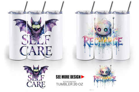 Tumbler Rest Recharge Quotes Sublimation artnoy 