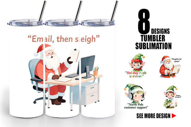 Tumbler Retail Christmas Sarcasm Sublimation artnoy 