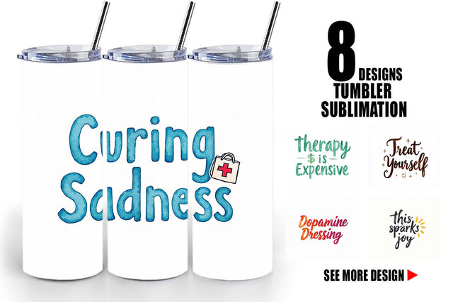 Tumbler Retail Therapy Sarcasm Sublimation artnoy 