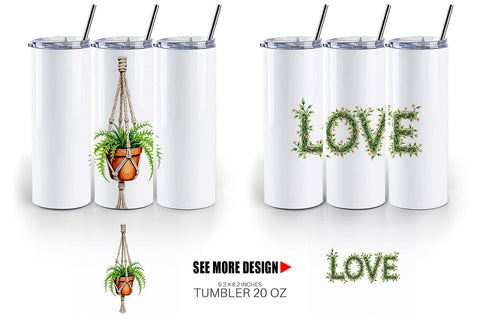 Tumbler Retro 70s Summer Boho Watercolor Sublimation artnoy 