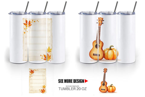 Tumbler Retro Autumn Music Sublimation artnoy 
