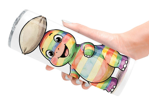 Tumbler Retro Camp Games Dino Ink Line Sublimation artnoy 