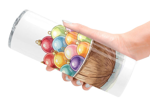 Tumbler Retro Coastal Christmas Decor Art Sublimation artnoy 