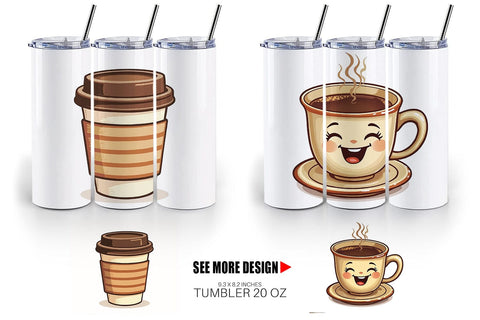 Tumbler Retro Coffee Sublimation artnoy 