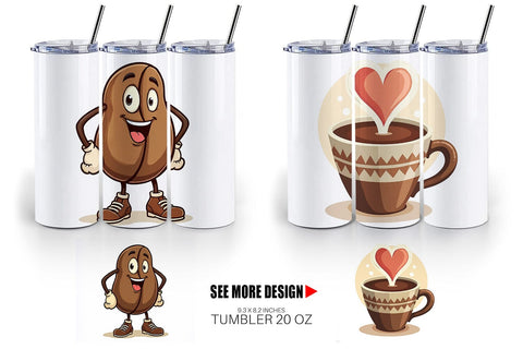 Tumbler Retro Coffee Sublimation artnoy 