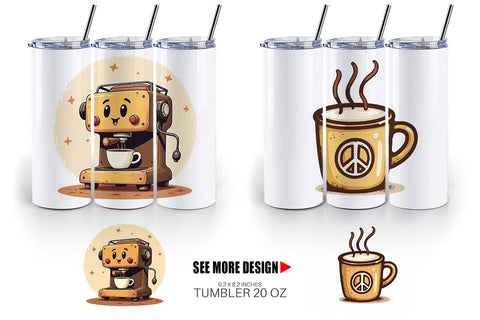 Tumbler Retro Coffee Sublimation artnoy 