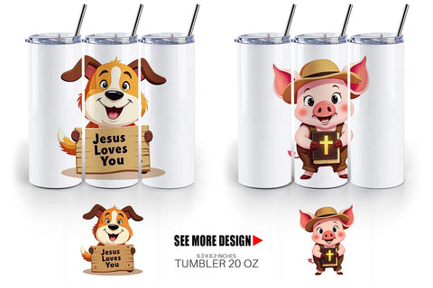 Tumbler Retro Faith Farm Sublimation artnoy 