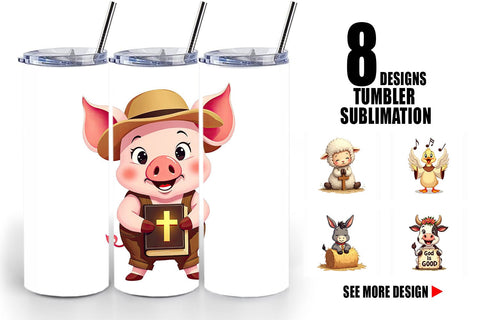 Tumbler Retro Faith Farm Sublimation artnoy 