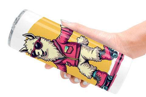 Tumbler Retro Funny Llama Sublimation artnoy 