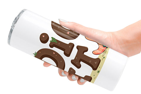 Tumbler Retro Garden Critters Cute Motivational Quote Art Sublimation artnoy 