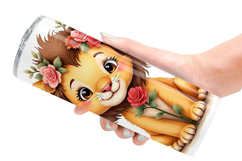 Tumbler Retro Jungle Love Valentine's Safari Animal Sublimation artnoy 