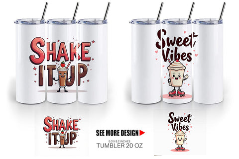 Tumbler Retro Kawaii Diner Delights Cute Food Quote Sublimation artnoy 