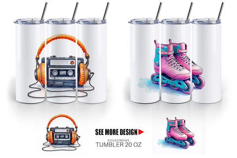 Tumbler Retro Roller Vibes Sublimation artnoy 