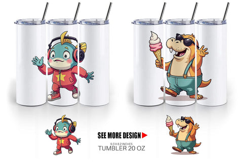 Tumbler Retro Sea Critters Sublimation artnoy 