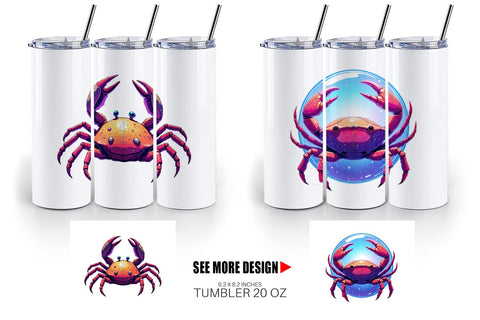 Tumbler Retro Space Creatures Sublimation artnoy 