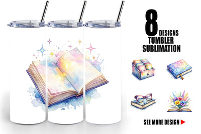 Tumbler Retro Teacher Books Sublimation artnoy 