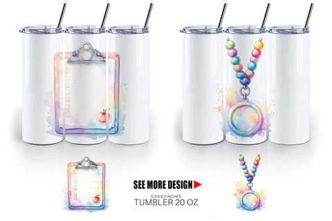 Tumbler Retro Teacher Design Sublimation artnoy 