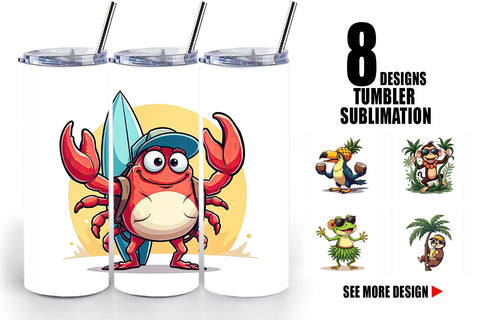 Tumbler Retro Tropic Quirks Sublimation artnoy 