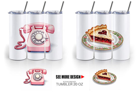 Tumbler Retro Valentine's Sweetheart Cafe Sublimation artnoy 