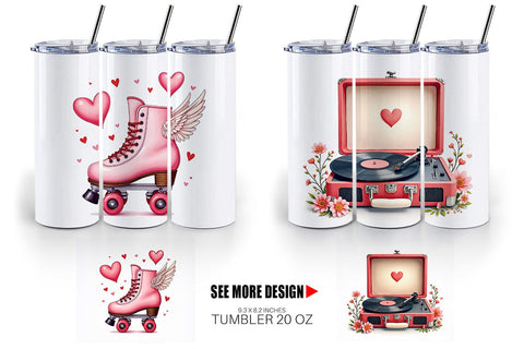 Tumbler Retro Valentine's Sweetheart Cafe Sublimation artnoy 