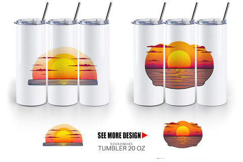 Tumbler Rising Sun Sublimation artnoy 