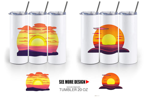 Tumbler Rising Sun Sublimation artnoy 